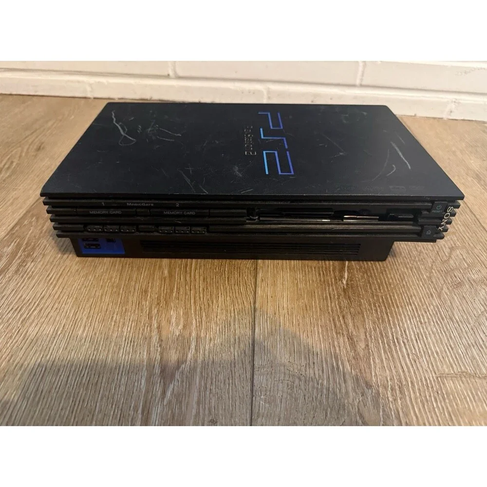Sony PlayStation 2 PS2 SPCH-30001 Slim Black Console Only For Parts